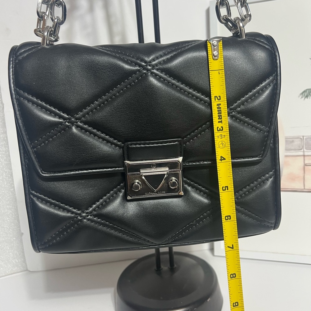 Michael Kors serena flap Black Quilted shoulder and Crossbody Bag Chain Strap - Picture 14 of 14